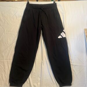 Adidas Men's Essentials Big Logo Single Jersey Pants Black Size M Drawstring